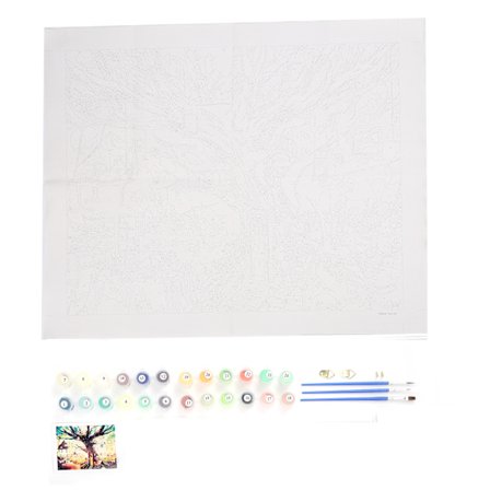 DIY Mal efter tal-sæt 40x50 cm Ramløs vægkunst til stue køkken kontor hotel restaurant