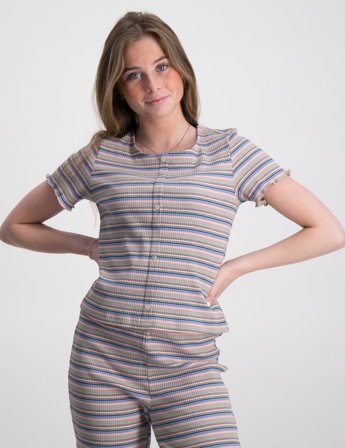 Grunt Fodil Rib Tee Lilla T-skjorter Jente - Kids Brand Store