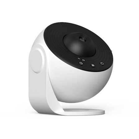 Tähtitaivasprojektor, mustavalkoinen kontrastiversio