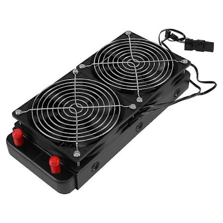 Aluminium 240mm 10 Rör Vattenkylning Kyld Rad Värmeväxlare Radiator med Fläkt för CPU PC Vatten Co