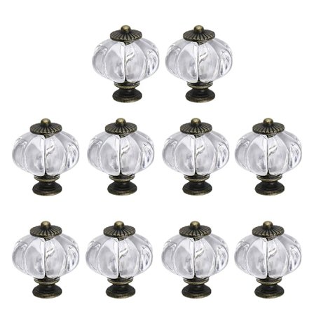 Akryyli Pumpkin-nupit, Selkeät Kaapin nupit 20 kpl Vintage Dec