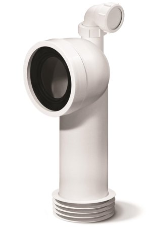 Jafo 3106661 Toilet tilslutning 110 mm, med ekstra indløb, Badeværelse