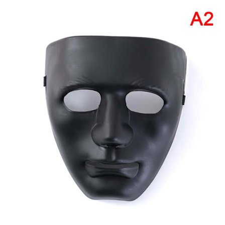 Full Face Unisex Street Dance Opera Festmaske Cosplay Sort Wh