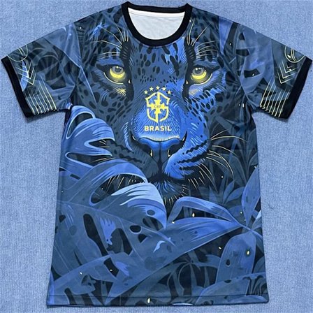 2025 Brazil Fodboldtrøje City Edition Sommer Hurtigtørrende Fodboldtræning Kortærmede T-shirts Åndbar Herre Børn Afslappede toppe