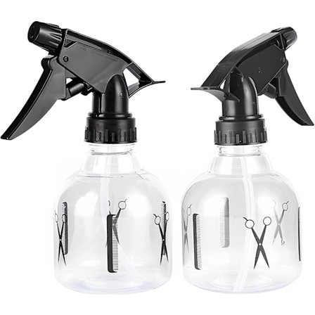 250ml Tom Vatten Hårsprayflaska Återfyllningsbar Trigger Spruta Plast Sprayflaskor för Hårstyling Resor Växter-2st