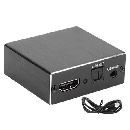 HDMI Splitter 3,5 mm Audio 5.1 Kanal Konverter til TV Stereo Spillekonsoller