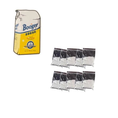 Coke Bag Stickers, Coke Baggie Skämt Sticker, Rolig Booger Sugar Sticker, Små Blow Baggies Prank Stickers Nya (FMY)