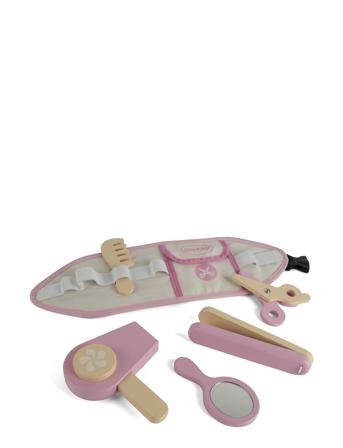 Hairdresser Set Wooden In Gift Box 6 Parts Toys Role Play Fake Makeup & Assecories Multi/patterned Dantoy