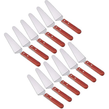12-pack Rostfritt Stål Pajserver Träkakkniv