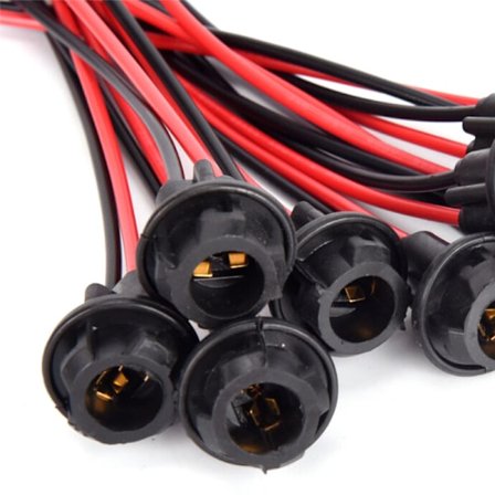 T10 W5W lyspære fatningsholder passer til bil lastbil båd blødt gummi