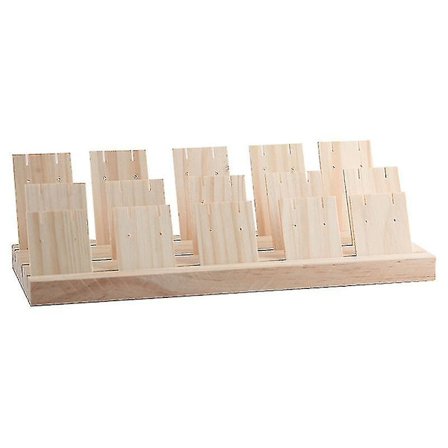 Trä Display Fack Hänge Örhängen Kort Hänge Display Kort 3 platser