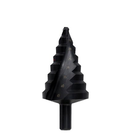 Trinnbor, 10-45mm HSS Konisk Bor, Trinnbor, Ideelt for Metall, Tre, Plast, Messing, Aluminium