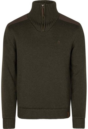 Seeland M's Haze Windbreaker Knitted Sweater Dark Brown
