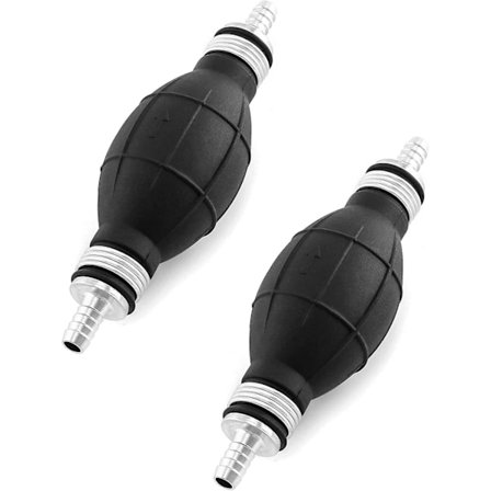 Bränsleöverföringspump, 2-pack, 1/4" (6mm) Gummi Vakuum Bränsleledning Manuell Primer Pump Glödlampa Stil
