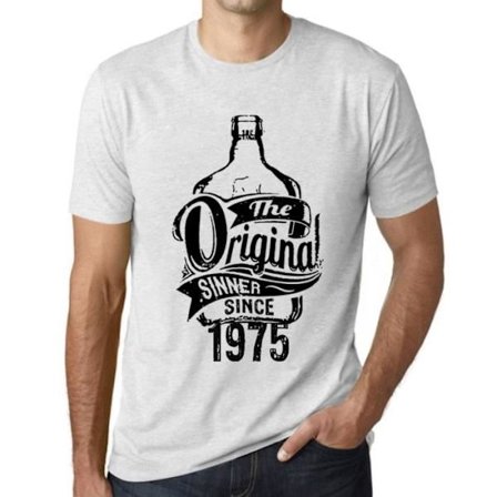 T-shirt för män The Original Sinner Since 1975 – The Original Sinner Since 1975 – 48 Years Vintage 48th Birthday Gift T-Shirt