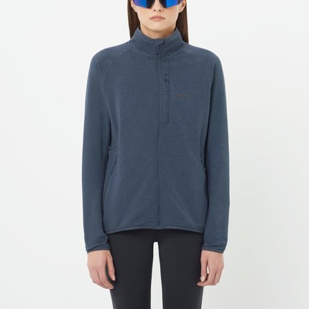 Salomon - Mellomjakke med full glidelås kvinner Essential Lightwarm - Blue Nights