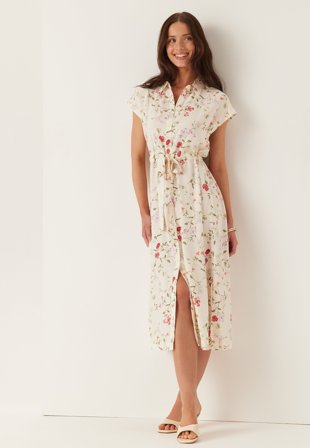 YAS - Yasasina Cs Midi Belt Dress - Pristine AOP:Botalia