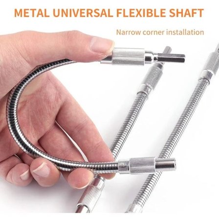 Multifunktionel fleksibel akselforlængerstang, speciel slangeforbindelse til elektrisk skruetrækker, trådløs boremaskine (300 mm metal kardan aksel), 