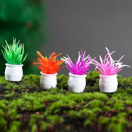 3-5 cm simuleret potteplante engros mini plante model færdig