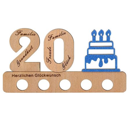 20 års fødselsdagsgaver pengegave 20. 20.