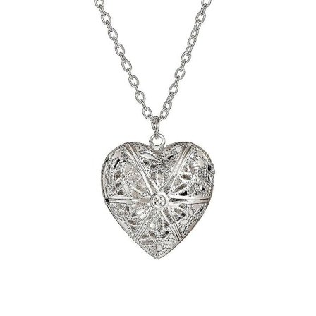 Hjerteanheng 1 Spor Fotobilde Anheng Halskjede Smykke Gave Solid