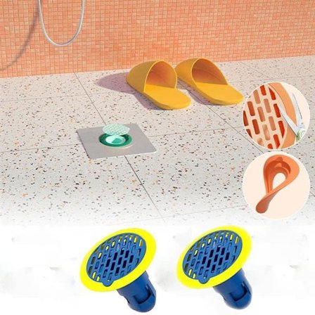 Brusefilter til hår, 2 stk. deodorant gummi afløbsfilter, badekarafløbsfilter, anti-insekter og anti-tilstopning, køkken- og badeværelsesafløbsfilter 