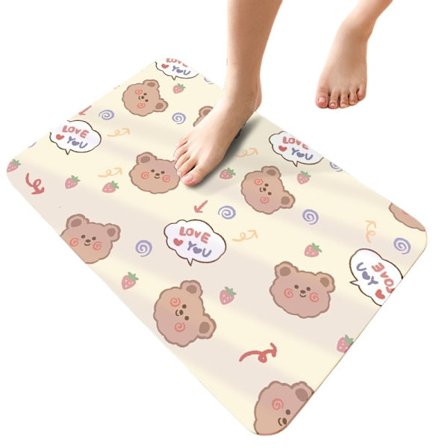 Diatoméjord absorberande fotmatta badrumsgolvmatta toalett halkfri matta snabbtorkande badrum sjögräs fotmatta nytt hushåll