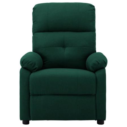 Vidaxl Elektrisk Reclinerfåtölj Mörkgrön Tyg Grön