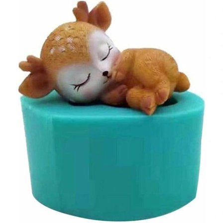 /EA/Form 3D Dyre Stereoskopisk Rådyr Harpiks Form Sika Hjort Silikone Form 3D Form til DIY Håndværk Kage De