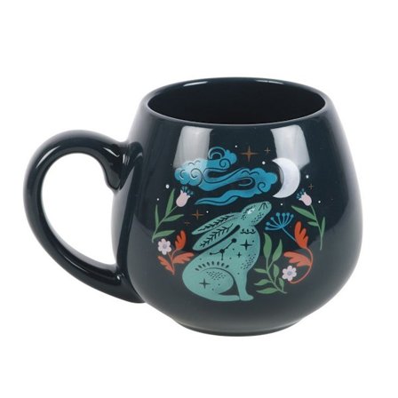 Something Different Midnight Hare Rund Mug Storlek One Svart