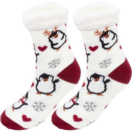 1PC Penguin Slippers Kvinders Strømper - Varme Skridsikre Strømper Vinter S