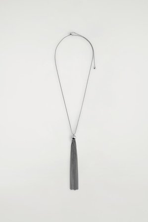 COS Women's Tasselled Pendant Necklace in Silver-coloured
