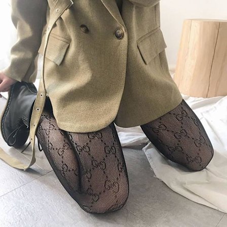 Dubbel bokstav CC transparenta tunna strumpbyxor fisknätstrumpor sexiga strumpor strumpbyxor festklubb svarta strumpbyxor