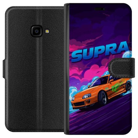 Kompatibelt Lommeboketui til Samsung Galaxy Xcover 4 Toyota Supra i drift med neonfarget røyk, fartfølelse og nattlig gatebilløpmiljø