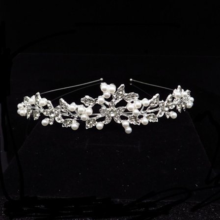 Bridal Tiara Headwear Pearl Crown -pääpanta 4 4