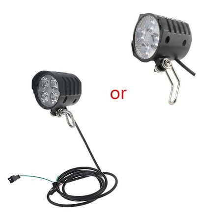 Elektrisk Cykel 12W Stark LED-strålkastare med Inbyggt Signalhorn