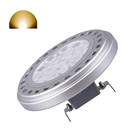 LED AR111 Reflektorlampe G53 15W Varmhvit 3000k 12V Tilsvarer 150w