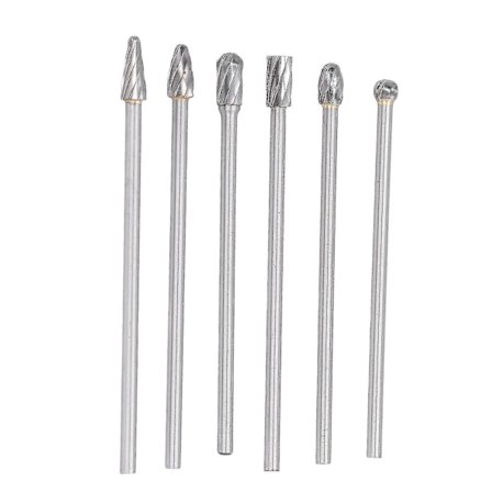 6 st 85hra Cylinderhuvudportningskit Wolframkarbidfrässet Die Grinder Bits