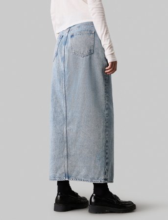 Calvin Klein Jeans Maxi Denim Skirt - Blue - 26