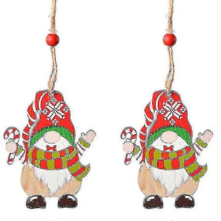 Joulukuusi puukoriste pohjoismaiseen tyyliin koristeisiin [HK]