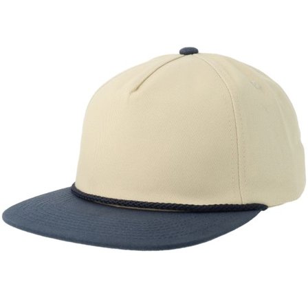 Equip - Beige snapback Keps - Stone/Navy Mid Golfer A-Frame Snapback @ Hatstore