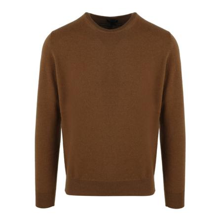 Z Zegna, Round-neck Knitwear Bruin, Heren, Maat:M