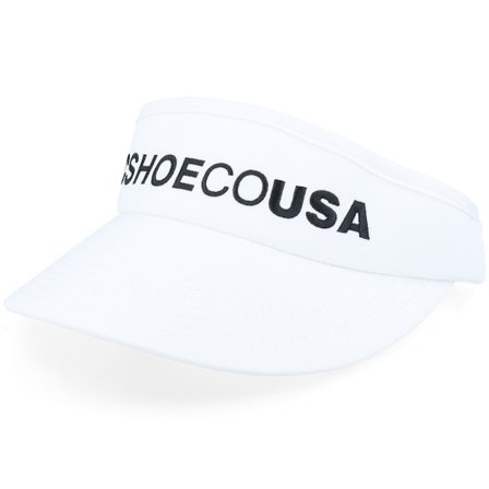 DC - Weiss visor Cap - Links White Visor @ Hatstore