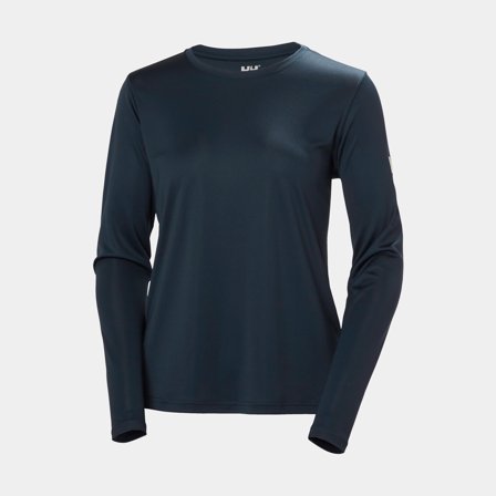UV-tröja långärmad Helly Hansen Tech Crew Long Sleeve 2.0 Navy, dam, Small