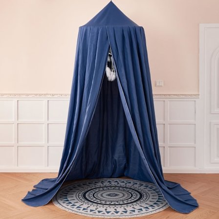 Stor regnbågsbäddhimmel för barn rund kupol myggnät för flickor prinsessaspel tält barnrumsdekoration