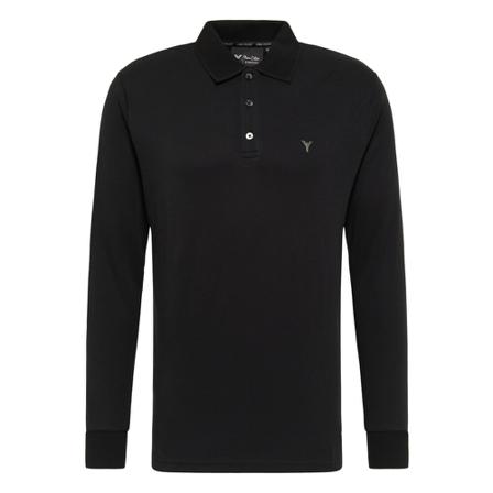 Carlo Colucci, Langorm-Poloshirt Camastra Zwart, Heren, Maat:L
