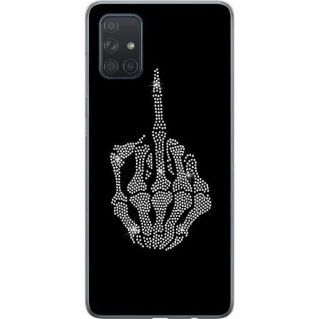 Samsung Galaxy A71 Genomskinligt Skal Fuck You Bling