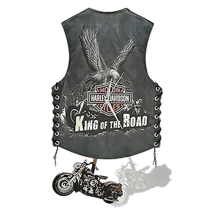 Motorsykkel veggklokke Motorsykkel klokkeheng Best gaver til fans Motorsykkeleiere (vest Loc(Som vist)