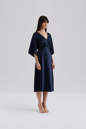 Malina - Juno midi dress - XL - Dark Blue