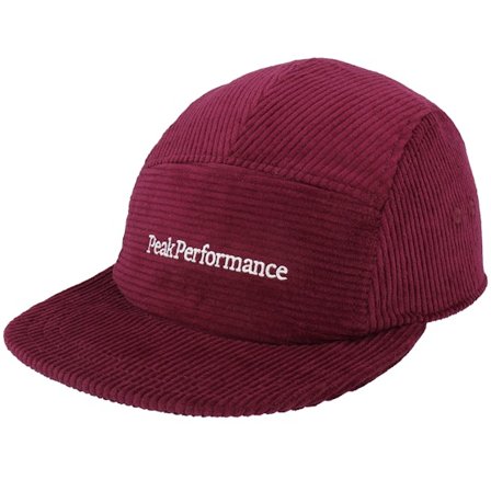 Peak Performance - Rød 5panel Kasket - Corduroy Cap Vertical Zenith 5-Panel @ Hatstore